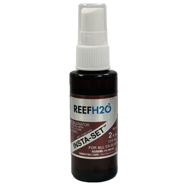 ReefH2O INSTA-SET CA Accelerator (2 fl oz) | Instant Cure for Coral Frag & Reef Glue