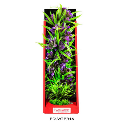 Aquatop Vibrant Garden Purple 16 inch artificial aquarium plant in its package