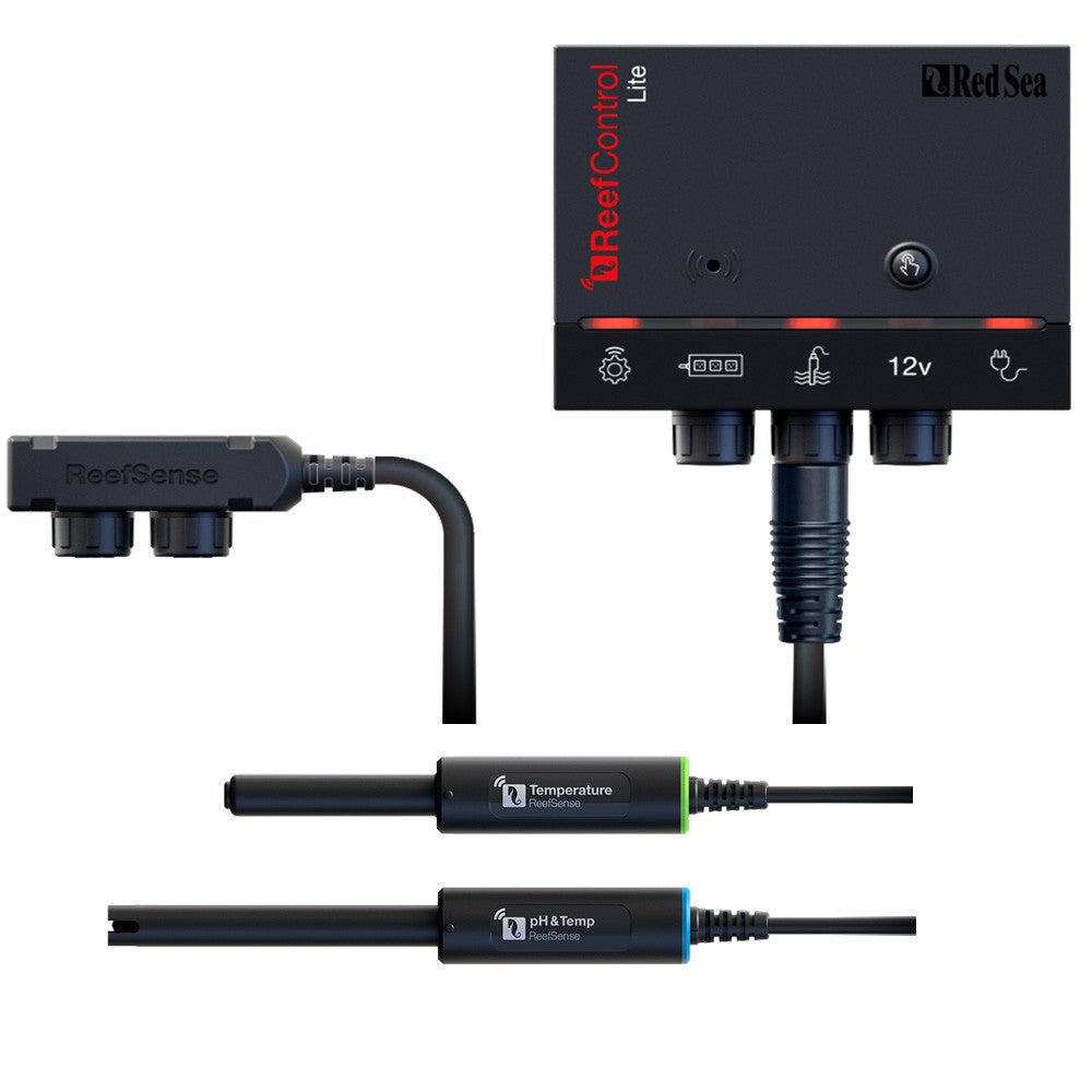Red Sea ReefControl Lite aquarium controller with ReefSense hub and temperature and pH digital probes