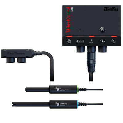 Red Sea ReefControl Lite aquarium controller with ReefSense hub and temperature and pH digital probes