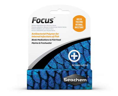 Seachem Focus – Antibacterial Fish Treatment & Food Binder – 5 g