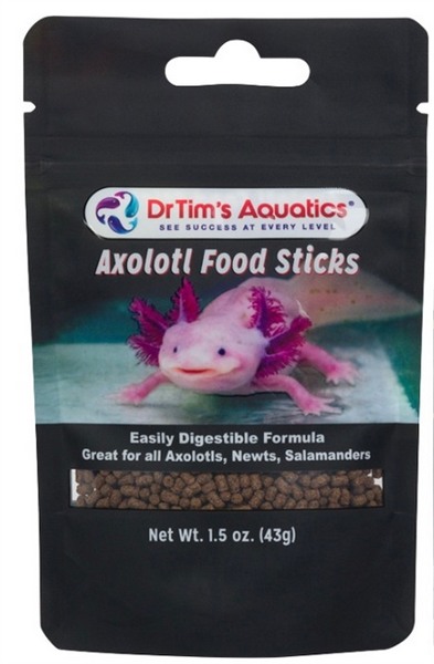 DrTim's Axolotl Food Sticks pouch, sinking food for axolotls, newts, and salamanders, 1.5 oz (43 g)