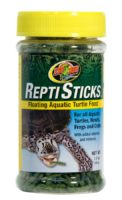 Zoo Med ReptiSticks 1 oz jar, floating food sticks for aquatic turtles, newts, and frogs