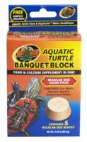 Zoo Med Aquatic Turtle Banquet Block 5 pack box with bonus water conditioner samples