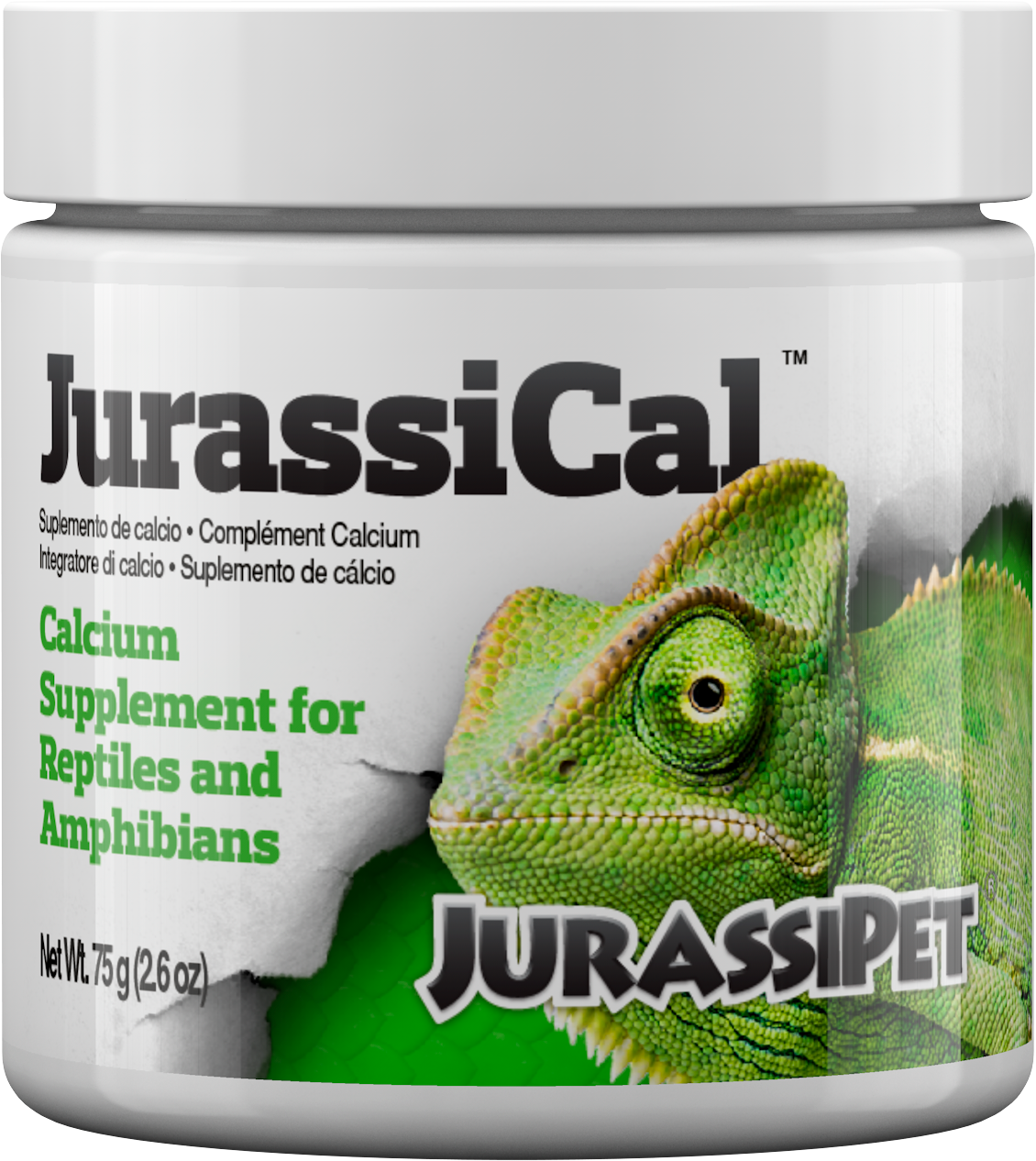 JurassiPet JurassiCal Dry 75 g jar - phosphorus-free calcium supplement for reptiles and amphibians