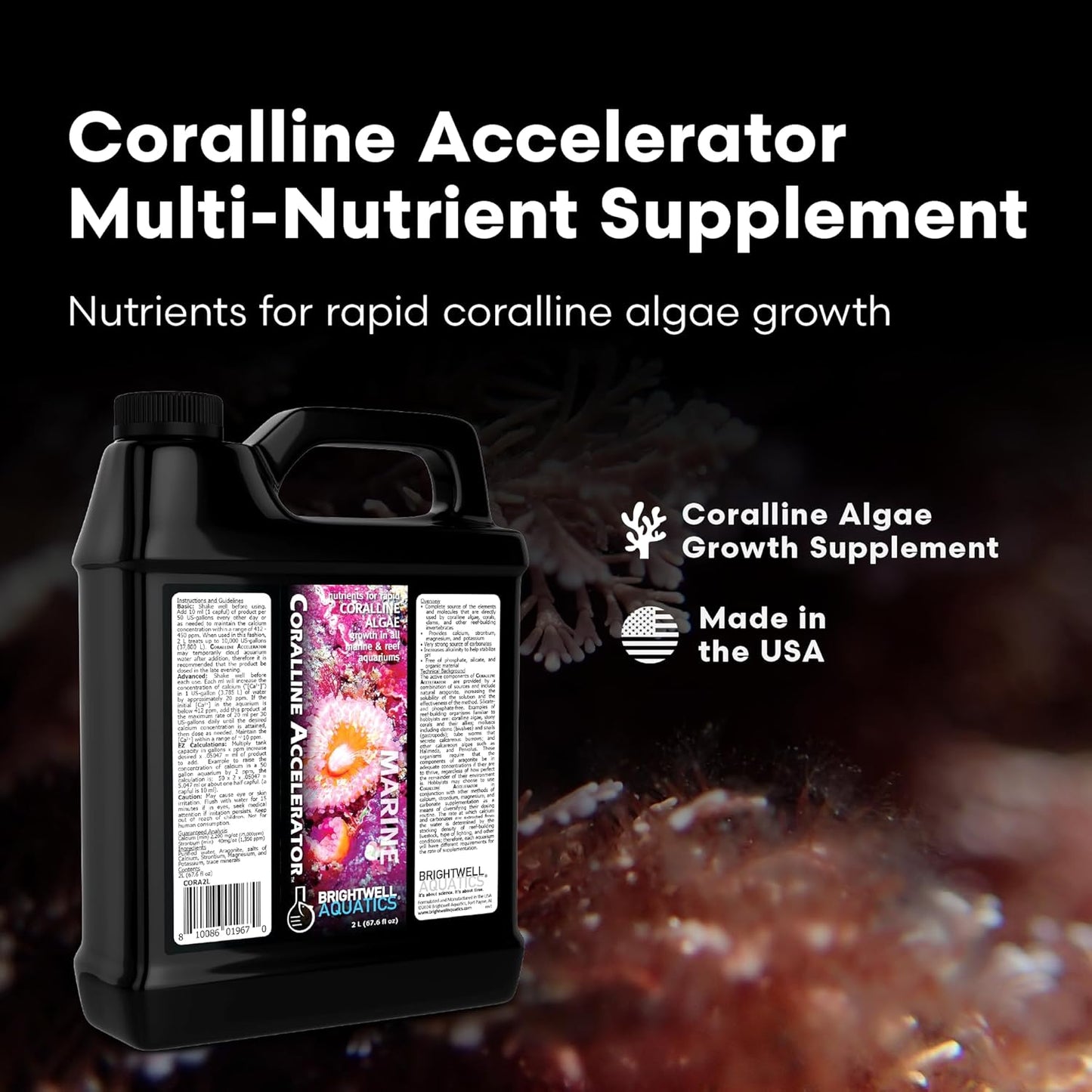 Brightwell Aquatics Coralline Accelerator – Coral Growth Booster – 2 L