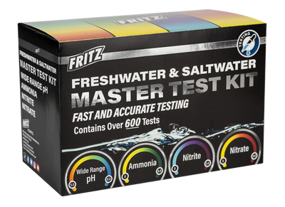 Fritz Master Test Kit - liquid drop test kit for freshwater & saltwater aquariums (pH, Ammonia, Nitrite, Nitrate, KH, GH, Phosphate)