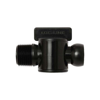 Loc-Line NPT valve with quarter turn flow control for aquarium return plumbing