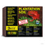 Exo Terra Plantation Soil 3-pack box, three 8 qt compressed coconut fiber bricks with usage instructions
