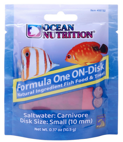 Ocean Nutrition Formula One ON-Disk Small 10mm - saltwater carnivore fish food disk