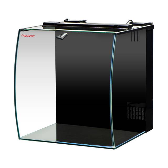Aquatop Formosa bow-front glass aquarium, front view
