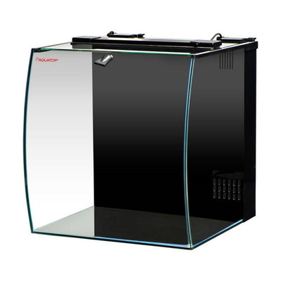 Aquatop Formosa bow-front glass aquarium, front view