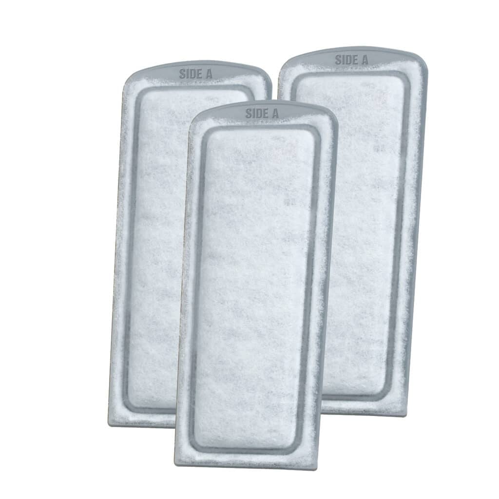 Three Fluval Liv Poly-Carb replacement filter cartridges