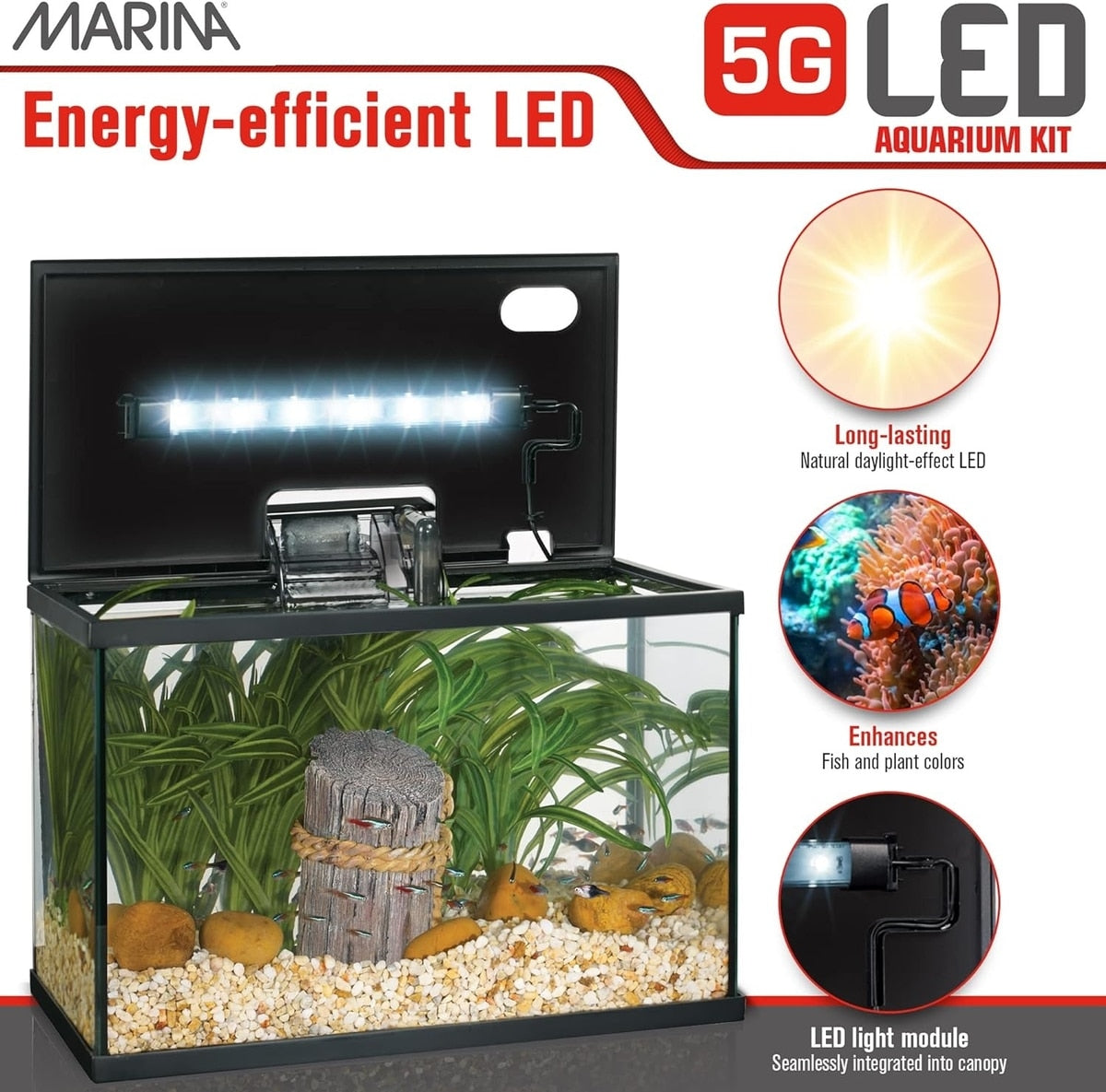 Marina 5G LED lighting panel: long-lasting daylight-effect LED module integrated into the canopy