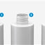 Three Seachem doser bottle adapter plugs shown on supplement bottle necks