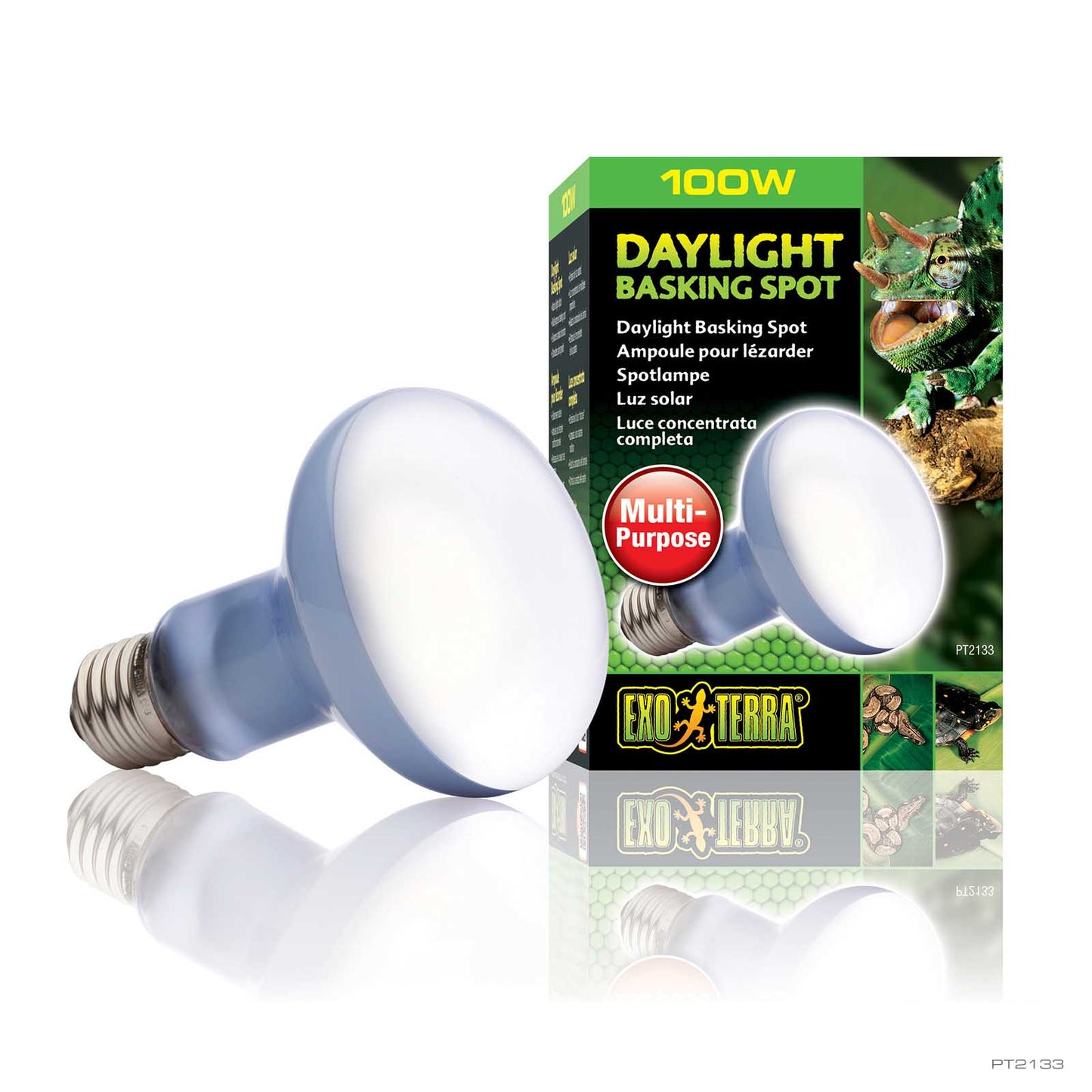 Exo Terra Daylight Basking Spot Lamp 100W box with neodymium reflector reptile bulb