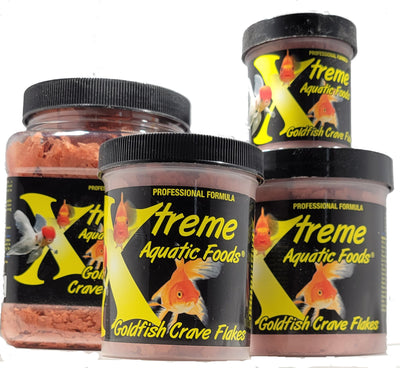 Xtreme Aquatic Foods Goldfish Crave Flakes, krill-based color-enhancing flake food for goldfish, comets, and shubunkins
