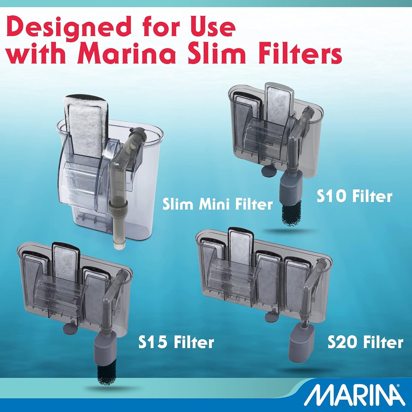 Marina Slim Filter Carbon Plus Ceramic Cartridge 3 pack