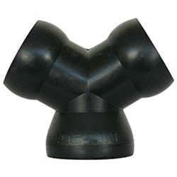 Loc-Line Y-Fitting, black acetal modular hose splitter with two outlets
