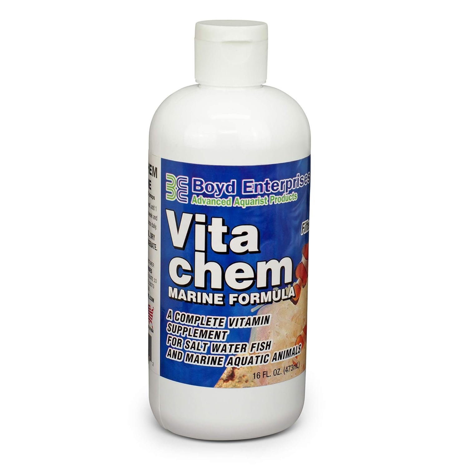 Boyd Vitachem Marine vitamin supplement bottle detail