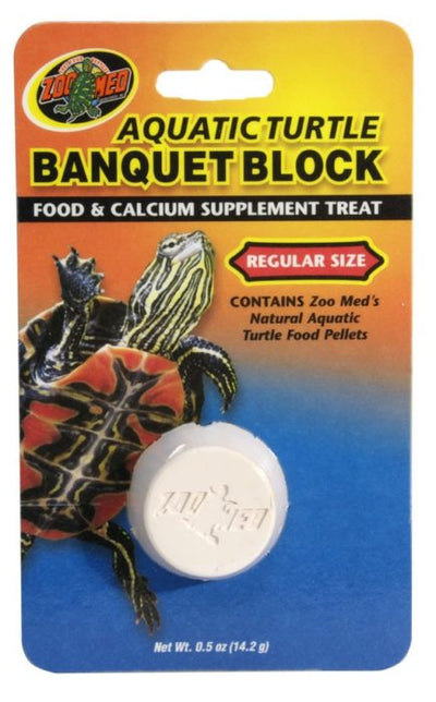 Zoo Med Aquatic Turtle Banquet Block single regular size, slow release food and calcium block