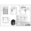 TECO TK chiller technical drawing with measured dimensions and inlet outlet fittings
