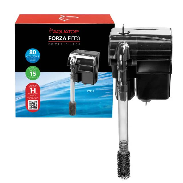 Aquatop Forza Hang-On Power Filter, three-stage hang-on-back aquarium filter
