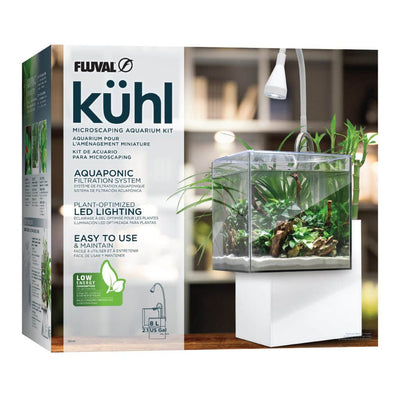 Fluval Kühl Microscaping Aquarium Kit retail box, white 8 litre nano planted tank