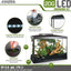 Marina 20G LED kit features panel: energy-efficient LED, low-profile canopy, feeding door, 24 x 12.5 x 16.5 inch tank