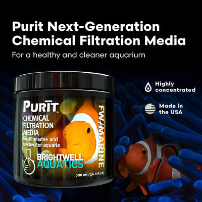 Brightwell Aquatics Purit – Chemical Filtration Media – 500 mL