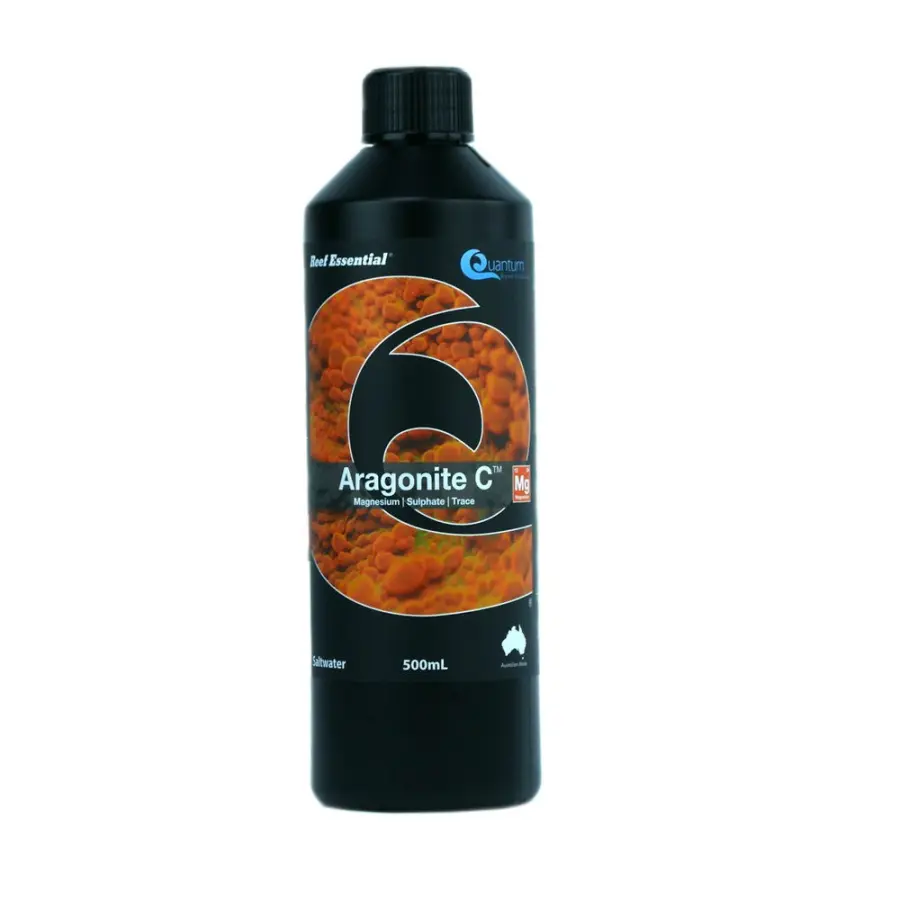Quantum Aragonite C Magnesium reef supplement, 500 ml bottle front label
