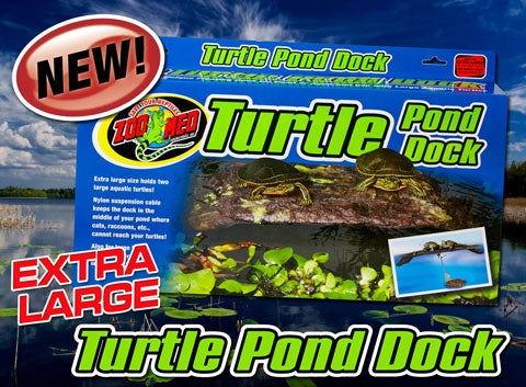 Zoo Med Turtle Pond Dock Extra Large box, floating dock for ponds that holds two large aquatic turtles