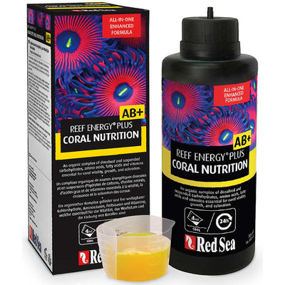 Red Sea Reef Energy AB+ Plus 1000mL coral food bottle and box saltwater reef nutrition