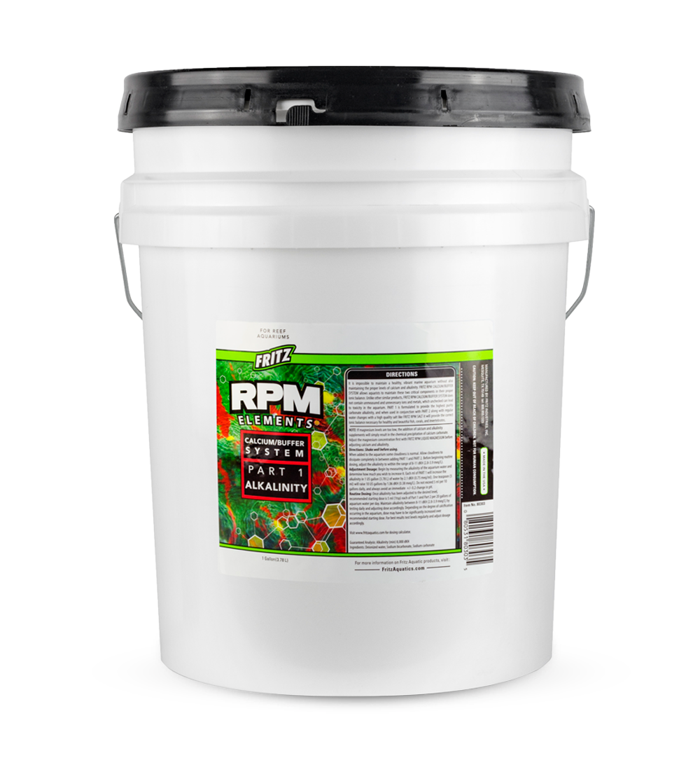 Fritz RPM Liquid PT 1 Alkalinity - 5 Gallon bucket for reef aquarium 2-part dosing