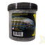 Xtreme Aquatic Foods Monster 9mm pellets jar back label with product story and feeding instructions