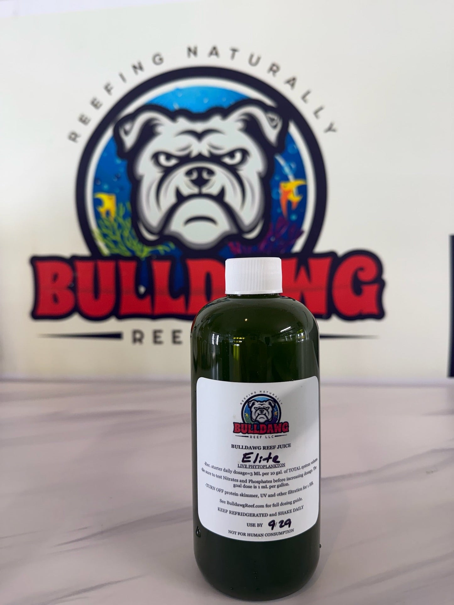 Bulldawg Reef Juice Elite - 8-species live phytoplankton blend for saltwater reef tanks