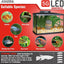 Marina 5G kit suitable species panel showing goldfish, white cloud, platy, tetra, danio, gourami, and guppy with stocking guidance
