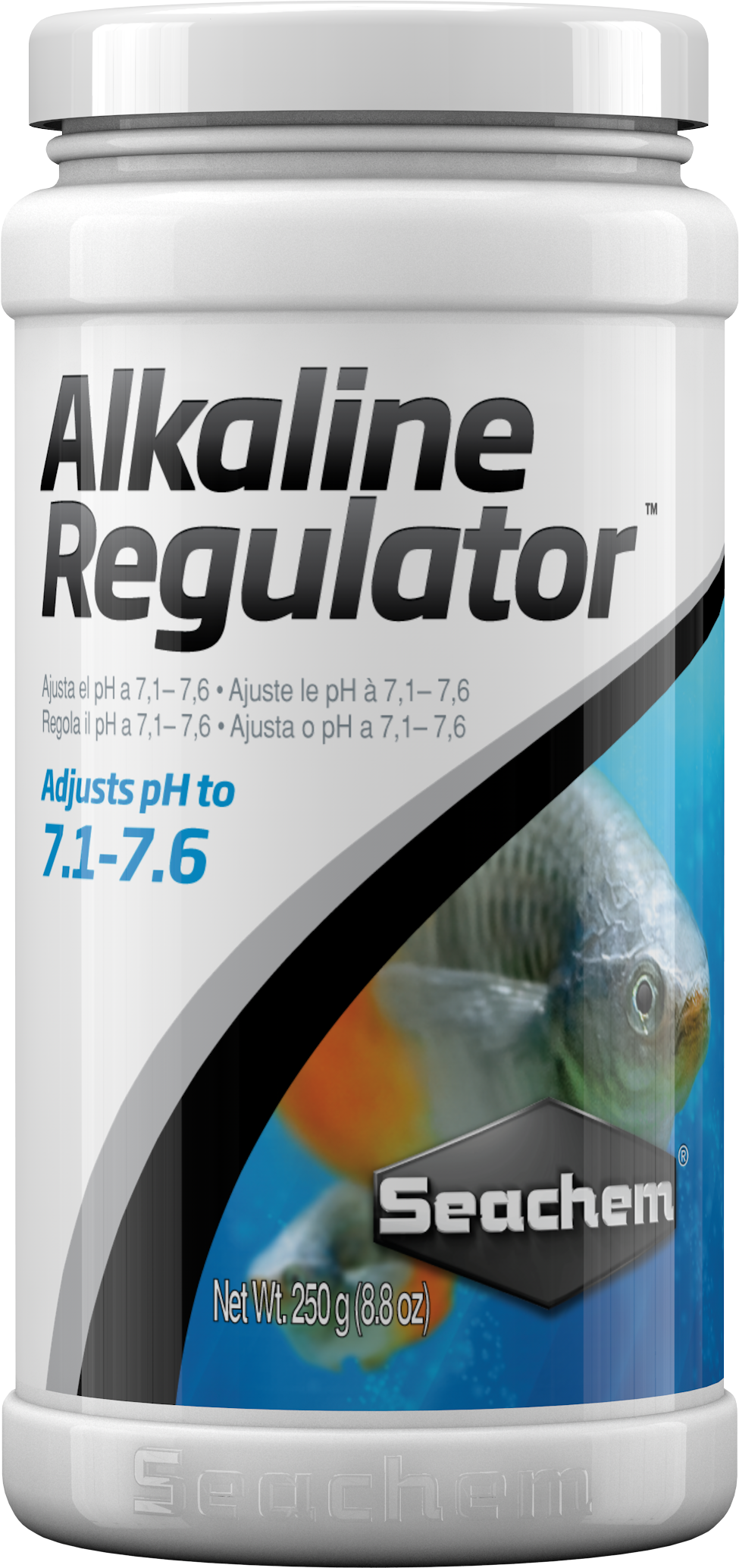 Seachem Alkaline Regulator freshwater pH buffer, 250 g jar that adjusts pH to 7.1 to 7.6