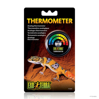Exo Terra Analog Thermometer, self-adhesive dial gauge for reptile terrariums