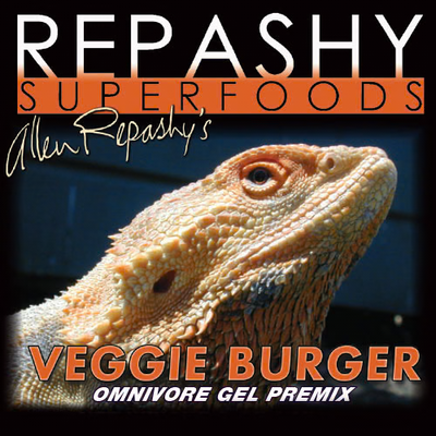 Repashy Veggie Burger omnivore gel premix reptile food with bearded dragon
