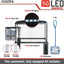 Marina 5G LED kit components labeled: integrated LED lighting, Slim S10 filter, Bio-Carb and Bio-Clear cartridges, net, thermometer, and 5 gallon glass aquarium