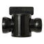 Loc-Line in-line valve with ball and socket ends, available for 1/2 inch and 3/4 inch systems