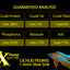 Xtreme Cichlid PeeWee guaranteed analysis chart with protein, fat, fiber, moisture and ash percentages