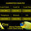 Xtreme Marine PeeWee guaranteed analysis: 38% protein, 5% fat, 6% fiber