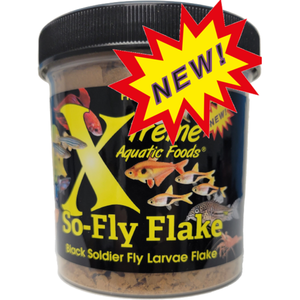 Xtreme SoFly Flakes, black soldier fly larvae flake food for tropical community fish