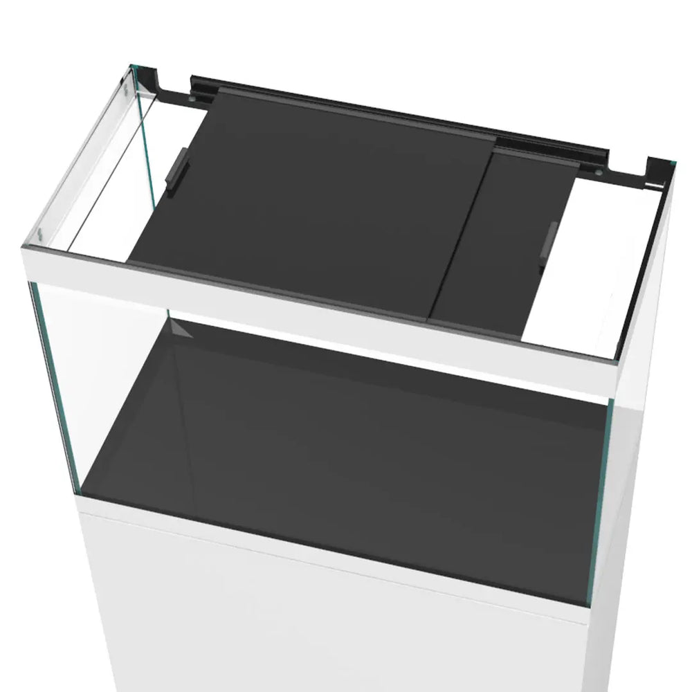 Waterbox Eden 40 top view showing the rimless tank and integrated rear filtration chamber