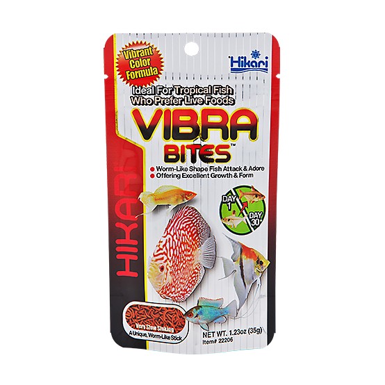 Hikari Vibra Bites 1.23 oz - standard sinking pellet pouch for tropical fish