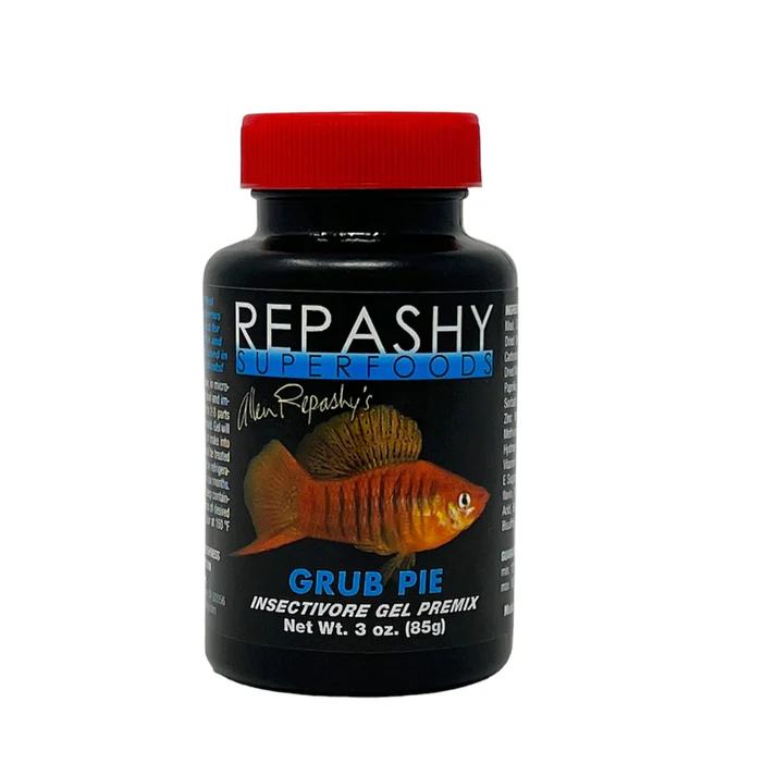 Repashy Grub Pie insectivore gel premix jar for insect-eating fish