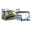 Marina 20G LED kit with retail box and full contents: glass tank, LED hood, Slim filter, water-care samples, and net