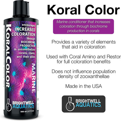 Brightwell Aquatics KoralColor – Increased Coloration Biochrome Booster – 250 mL